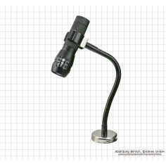 LED light with adjustable focal length and magnetic base