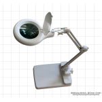 Magnifying glass with LED light, 127mm, stand