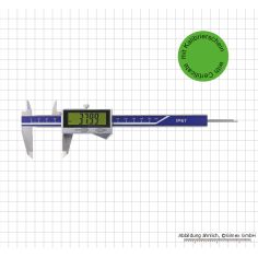 Digital pocket caliper, IP 67, 150 mm, with calibration certificate