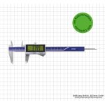 Digital pocket caliper, IP 67, 300 mm, with calibration certificate
