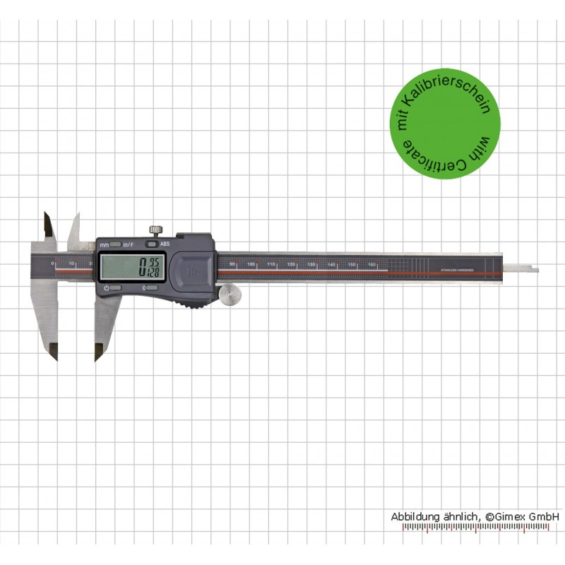 Digitālais suports 150 mm, ar kalibrēšanas sertifikātu