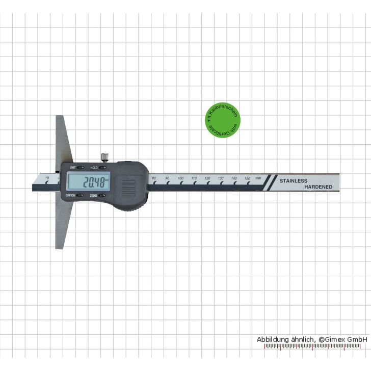 Digital depth gauge, 200x0.01mm