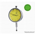 Dial indicator with stone bearings, 10 x 0.01 mm, with calibration certificate