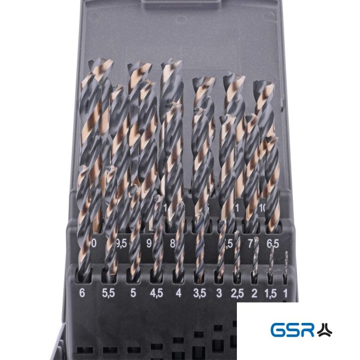 Drill bit set 25 pcs HSS 1 - 13 mm