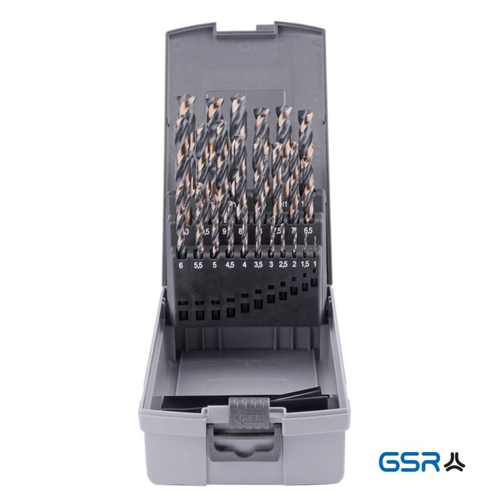 Drill bit set 25 pcs HSS 1 - 13 mm