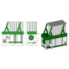 HOLZING RLA S 200 sawdust extraction, 5500W, 6500 m³/h