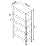 DRABEST metal storage shelf 175x40x90 cm, up to 220 kg!