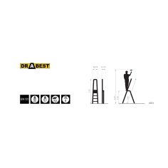 Household ladder DRABEST ALD6 single-sided, 6 steps 2