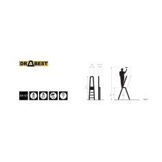 Household ladder DRABEST ALD7 single-sided, 7 steps 2