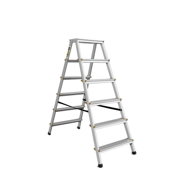 Double-sided aluminum ladder DRABEST DD6