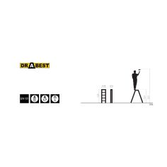 Double-sided aluminum ladder DRABEST DD6 2