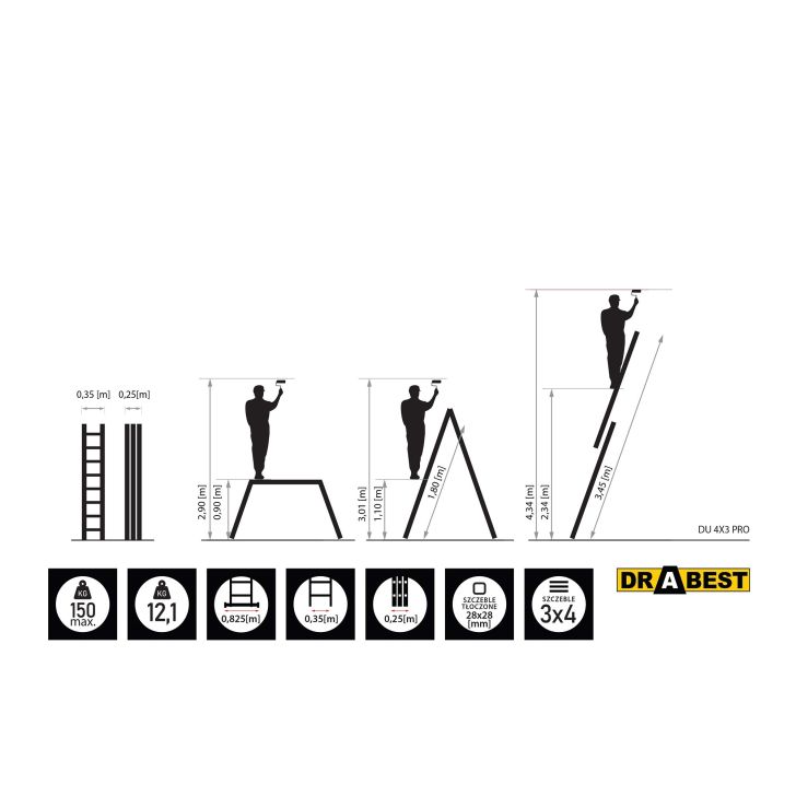 Universal aluminum redelid DRABEST 4x3