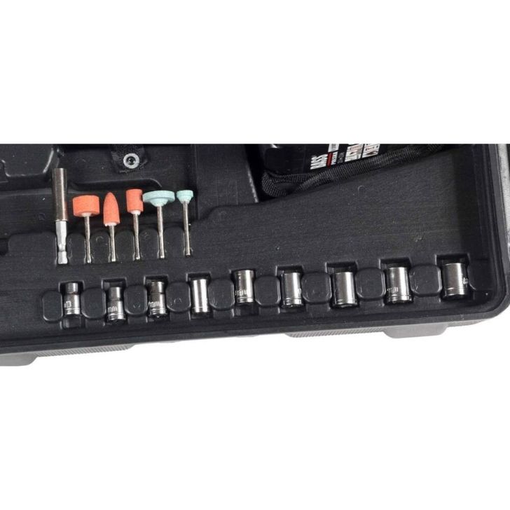 Cordless drill 20 V, with 94-piece accessory set.