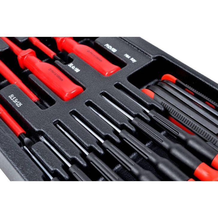 Tool cabinet insert, electric screwdrivers