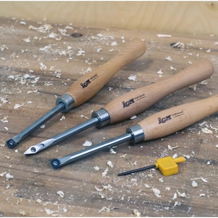 Virpošanas kaltu komplekts ar maināmiem rezerves asmeņiem 3 gab