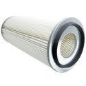 Air filter for interior sandblasting dust collector