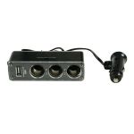 Auto cigarette lighter splitter + USB adapter