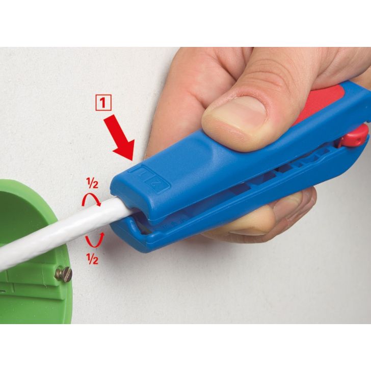 Cable stripping tool - for coaxial and conventional Combi-coaxial system No. 3, 4.8-7.5 mm