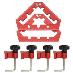 Corner fixing angle 45°/90° with clamps