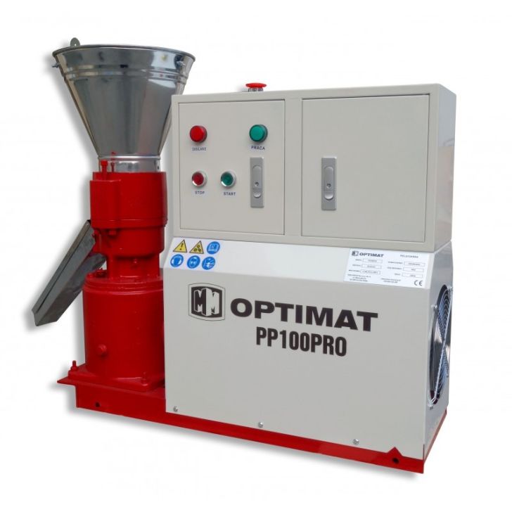 Granulator Optimat PP100PRO with body 100 kg/h - Ø120 mm, 3kW m³/h