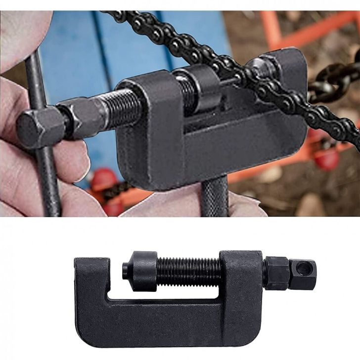 Chain breaker and riveting tools