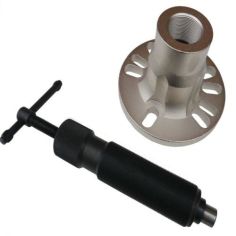 Hydraulic wheel hub and brake drum puller