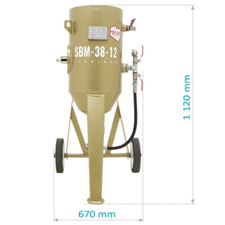 Tank sandblaster SBM-38-12 P (A) + SAFETY KIT