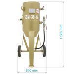 Tank sandblaster SBM-38-12 P (A) + SAFETY KIT