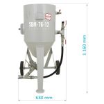 Tank sandblaster SBM-76-12 C (A) + SAFETY KIT