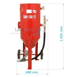 Tvertnes smilšu strūkla SBM-130-12 C (B) + DROŠĪBAS KOMPLEKTS