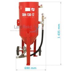 Tank sandblaster SBM-130-12 C (B) + SAFETY KIT 2