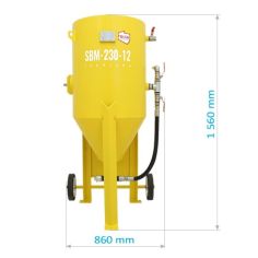 Tvertnes smilšu strūkla SBM-230-12 M (B) + DROŠĪBAS KOMPLEKTS 2
