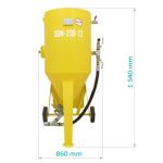 Tank sandblaster SBM-230-12 C (A) + SAFETY KIT