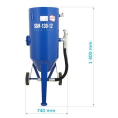 Tank sandblaster SBM-130-12 M (A) + SAFETY KIT 2