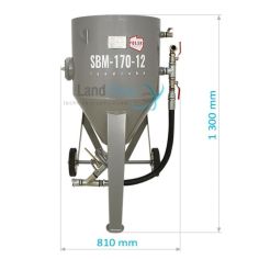Tank sandblaster SBM-170-12 C (A) + SAFETY KIT 2