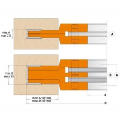 Frēzgalva D140x4-15 d35 Z4+4 TĒRAUDS