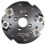 Frēzgalva D100x4 d22 Z4+4 STEEL