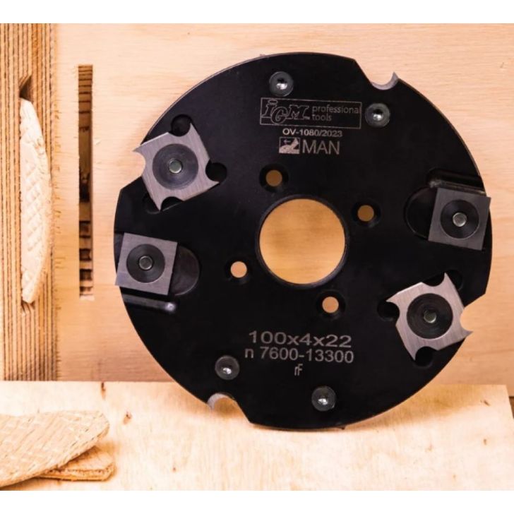 Frēzgalva D100x4 d22 Z4+4 STEEL