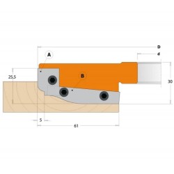 Frēzgalva D183x30 d30 Z2+2 ALU