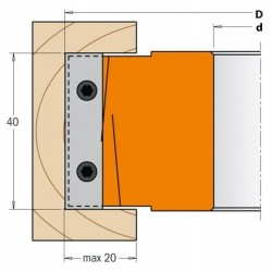 Frēzgalva D98x40-50 d30 Z2+2 ALU