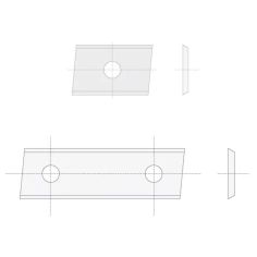IGM Нож обратный N014 HWM Z2 фаска - 40x12x1,5 UNI L