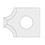 IGM Нож обратный N031 HWM радиус - 2xR3 15x18x2 UNI