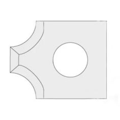 IGM Reverse knife N031 HWM radius - 2xR5 16x17,5x2