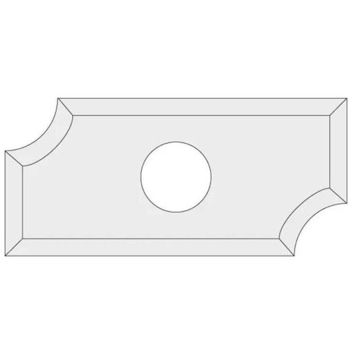 IGM Reverse knife N031 HWM radius - R2 19,5x9x1,5 Laminated MDF