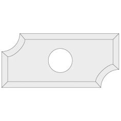 IGM Reverse knife N031 HWM radius - R5 19,5x9x1,5 Laminated MDF