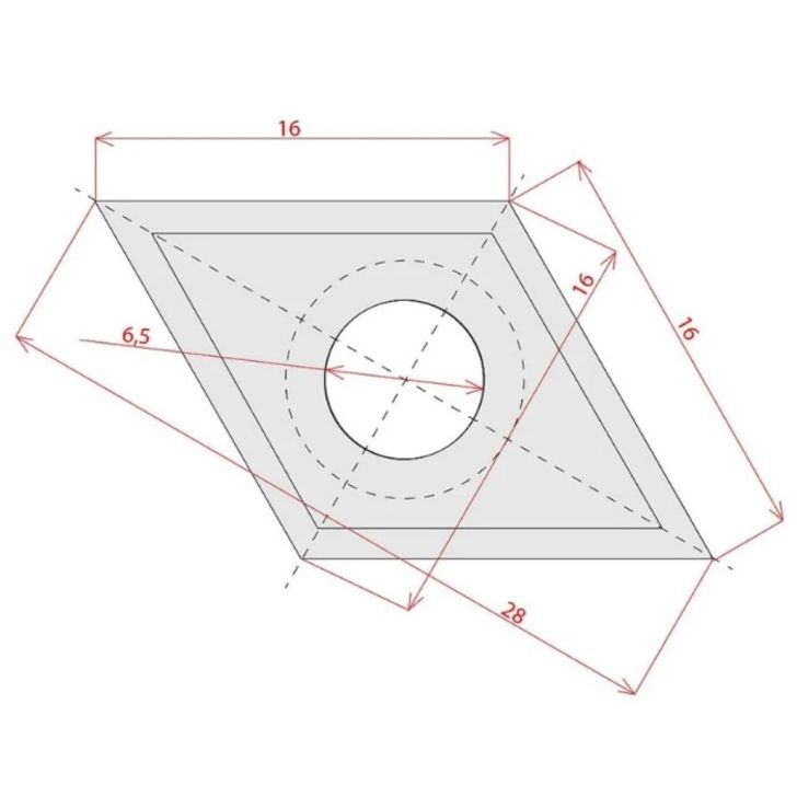 IGM Нож обратный N023 HWM - 16x28x2 Wood+