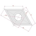 IGM Нож обратный N023 HWM - 16x28x2 Wood+