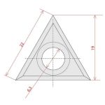 IGM Нож обратный N021 HWM - 22x19x2 Wood+