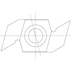 IGM Нож обратный N033 HWM - 34x16x4 Wood+
