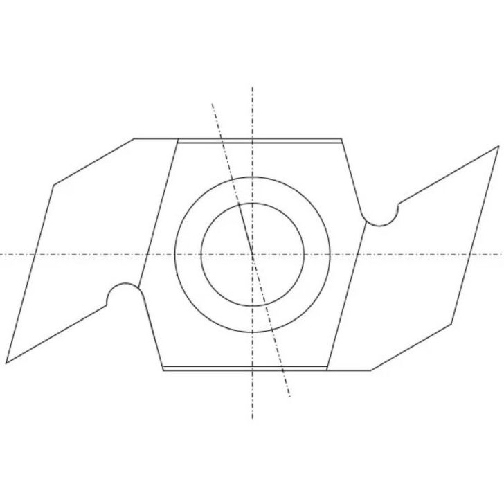 IGM Нож обратный N033 HWM - 34x16x5 Wood+